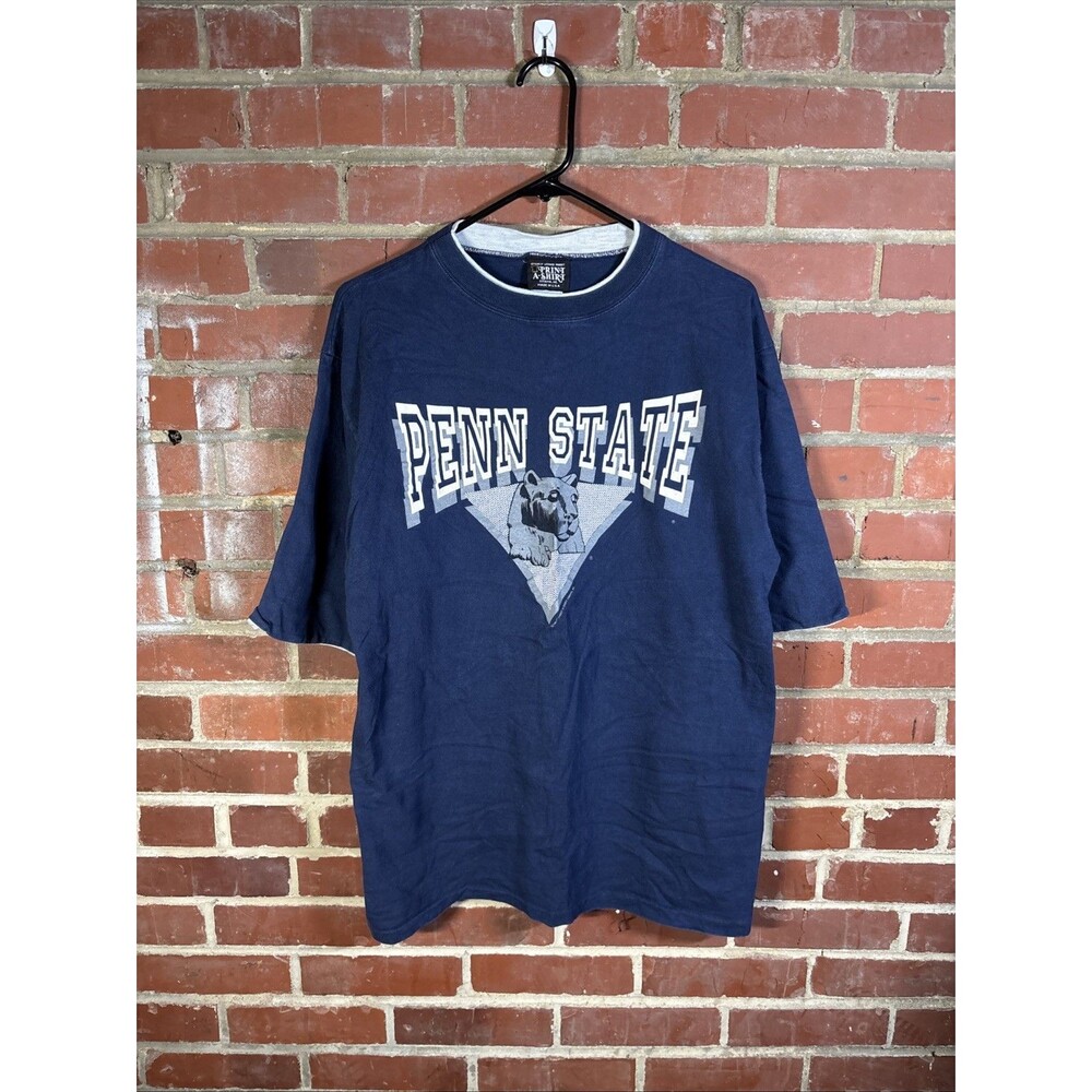 Vintage 90s 1991 Penn State Shirt Nittany Lions Blue PSU College NCAA Adult XL